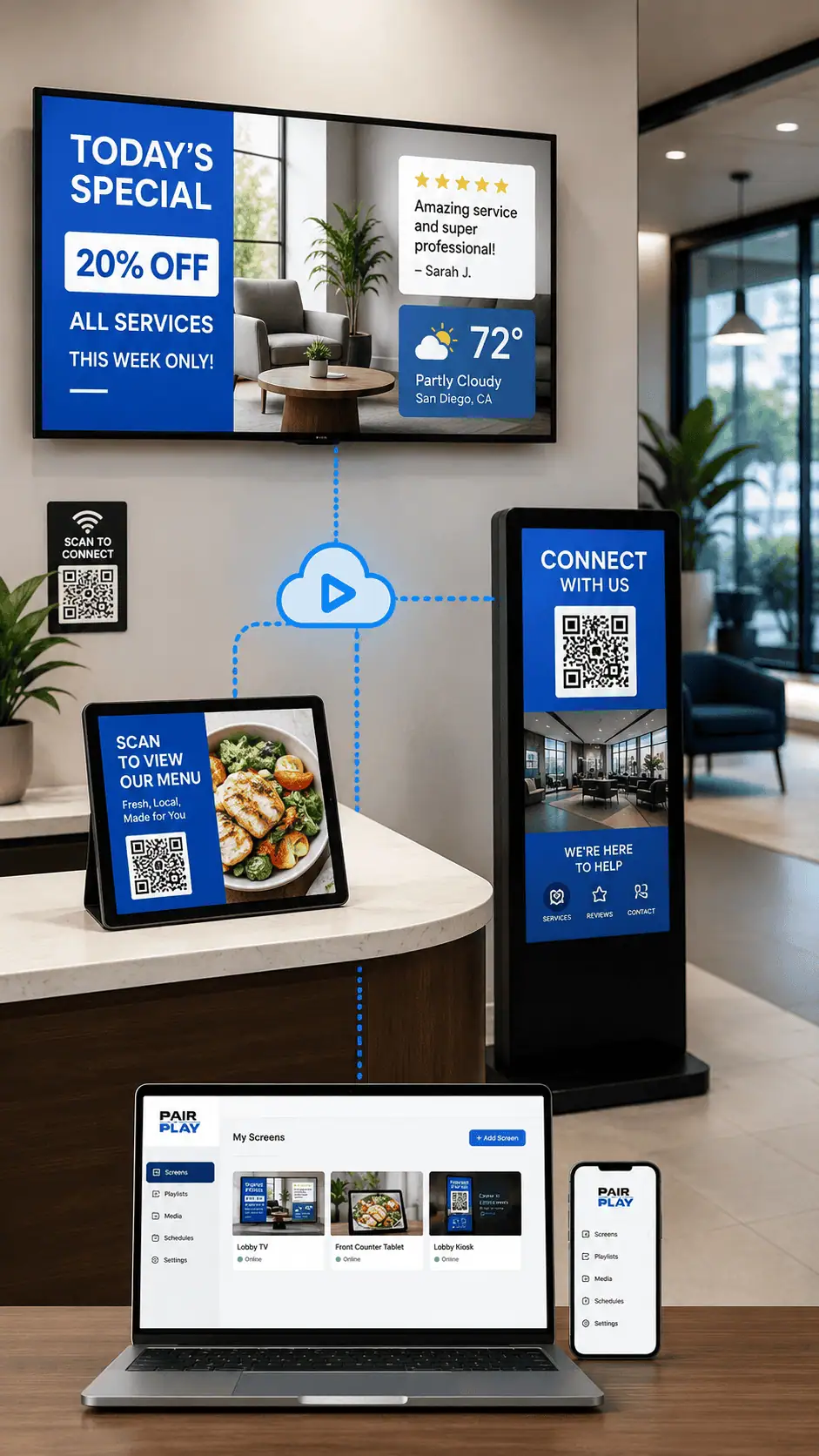 Pair and Play dashboard and display experience preview