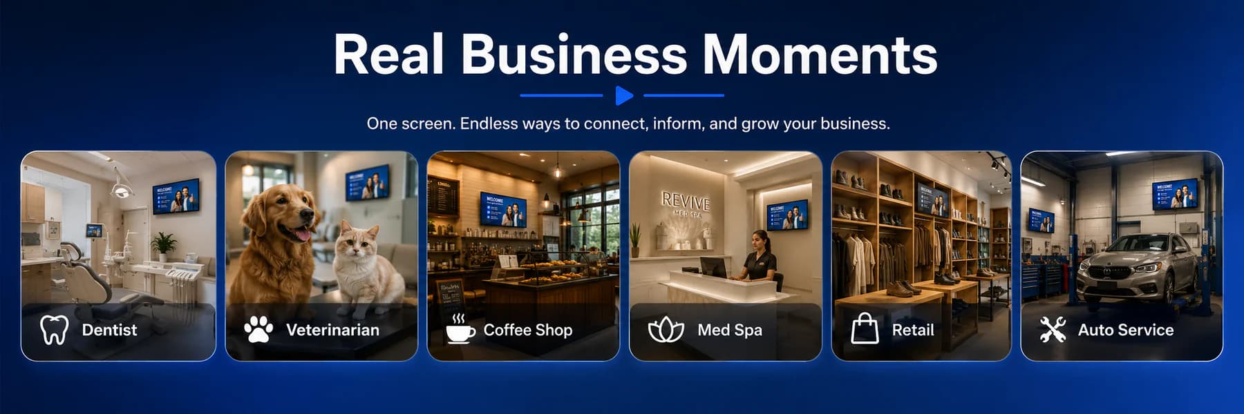 Silent Sales Screen examples across several real business types