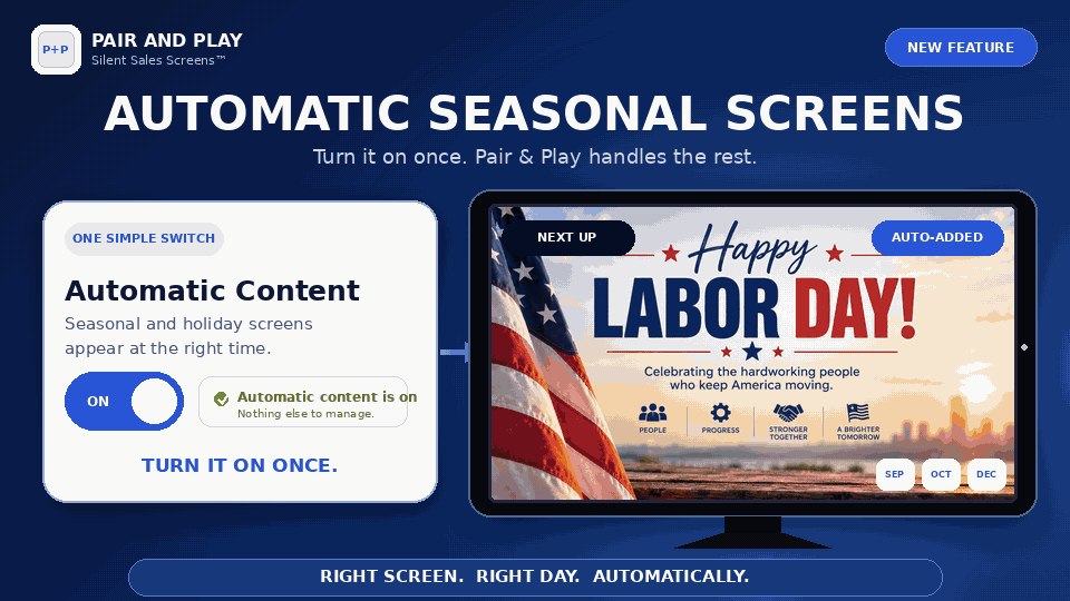 Verified Pair and Play Automatic Seasonal Screens demonstration